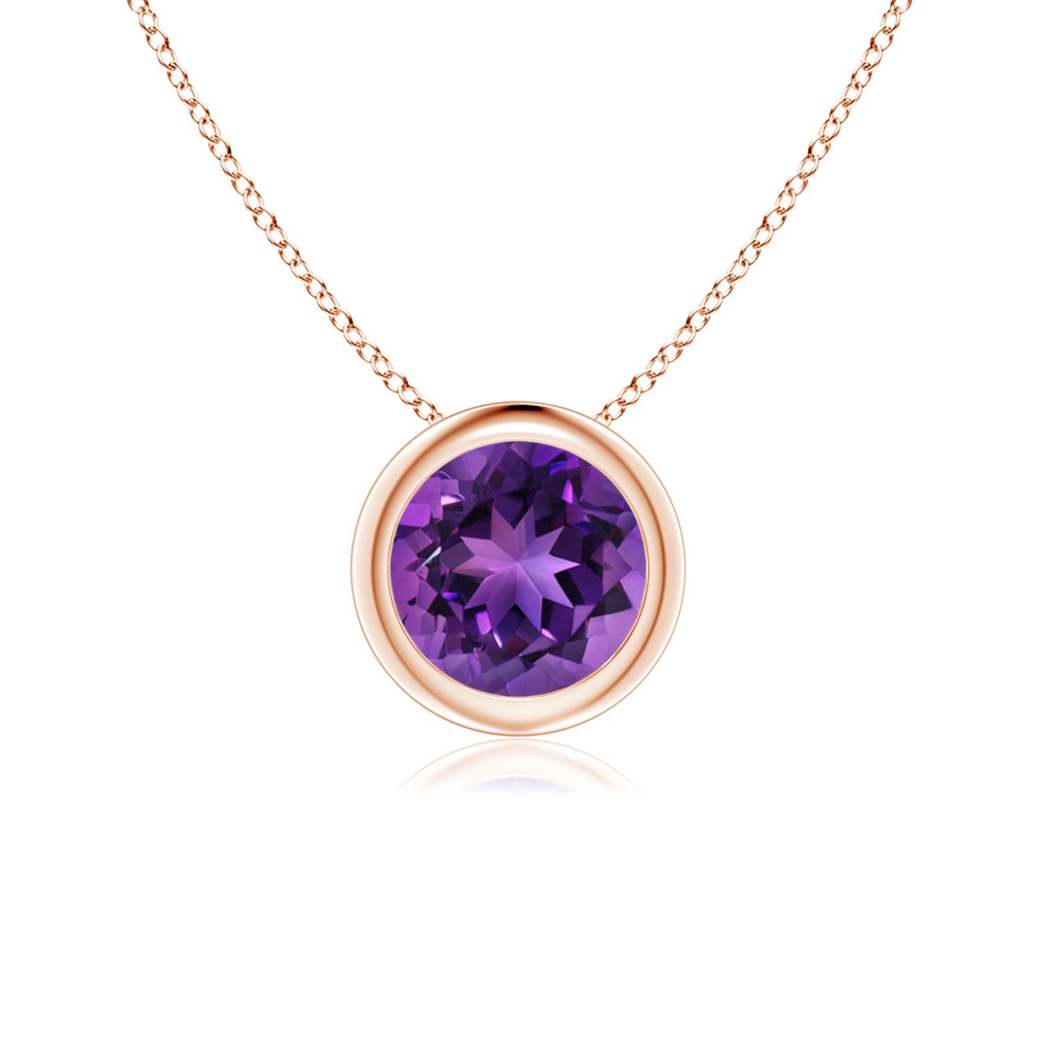 AAAA - Amethyst / 0.8 CT / 14 KT Rose Gold