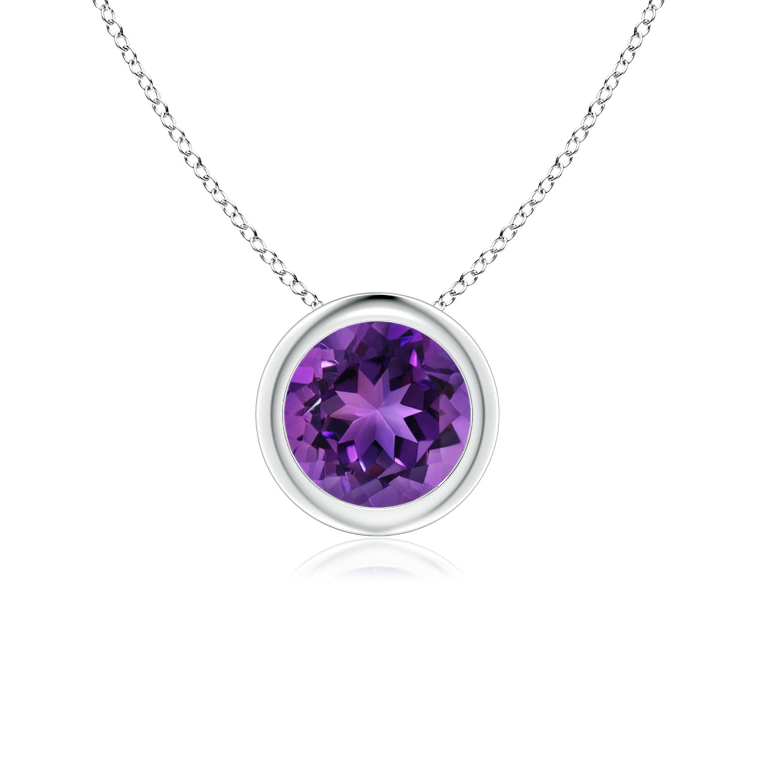 AAAA - Amethyst / 0.8 CT / 14 KT White Gold