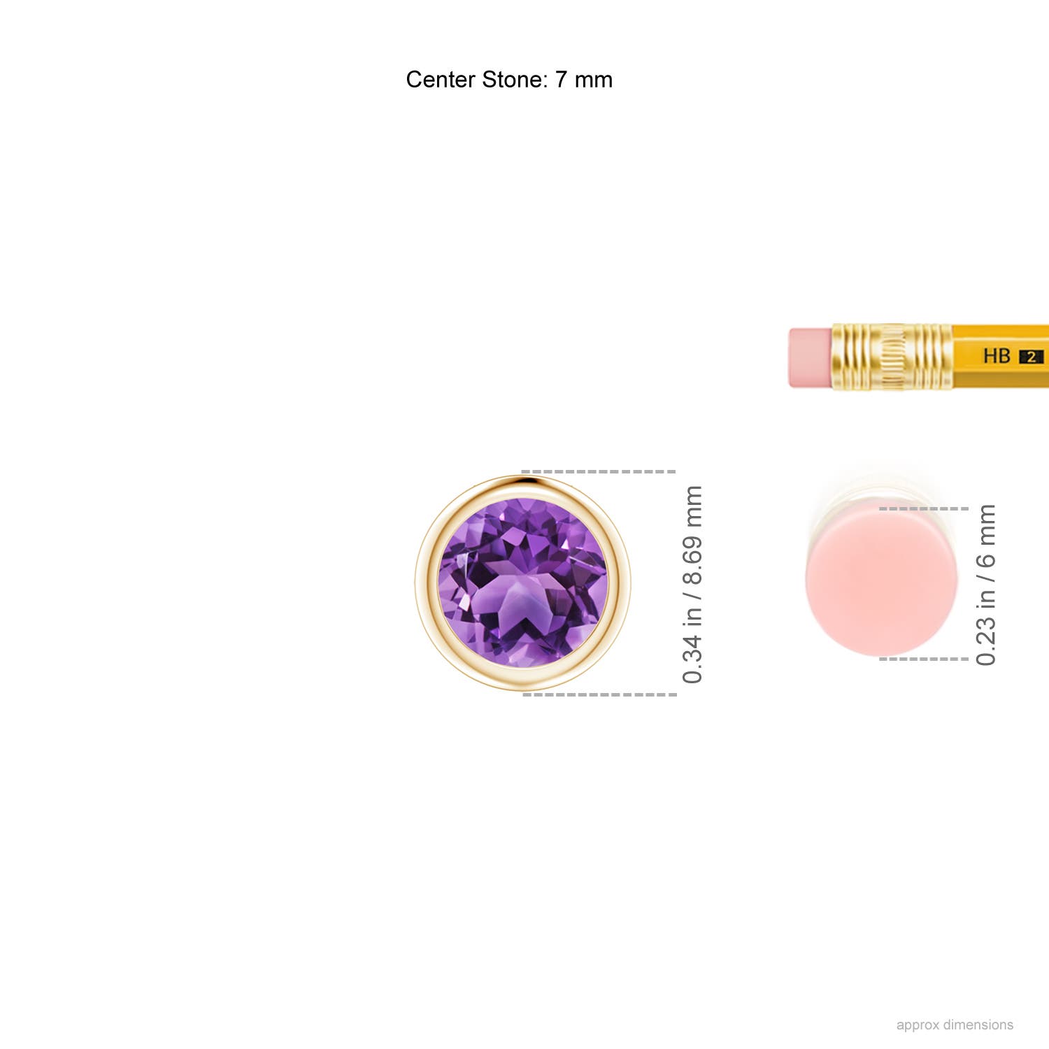 AA - Amethyst / 1.15 CT / 14 KT Yellow Gold