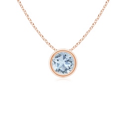 Classic Rose Gold Aquamarine Necklaces & Pendants