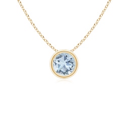 Classic Yellow Gold Aquamarine Necklaces & Pendants