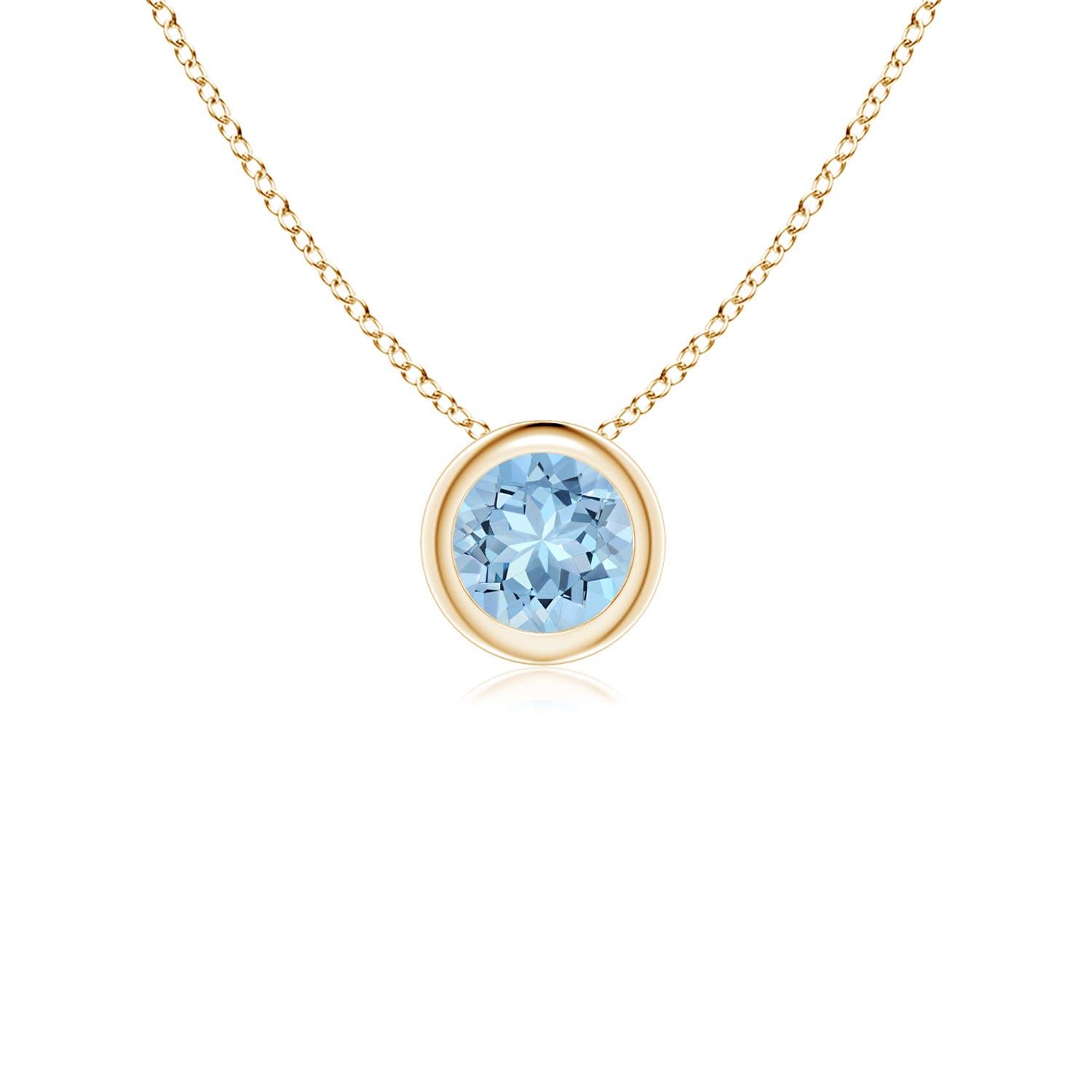 AAA - Aquamarine / 0.2 CT / 14 KT Yellow Gold