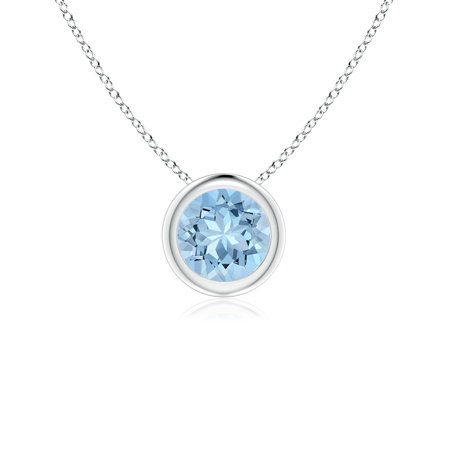 AAA - Aquamarine / 0.4 CT / 14 KT White Gold