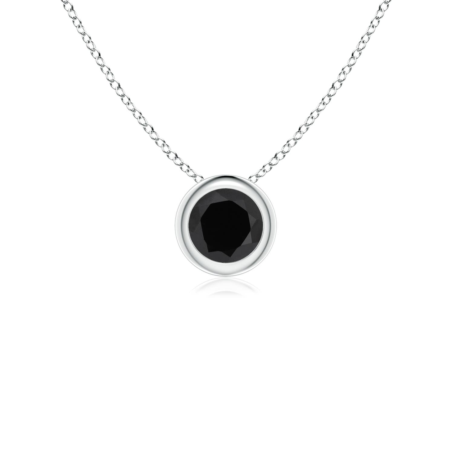 AAA - Black Onyx / 0.3 CT / 14 KT White Gold