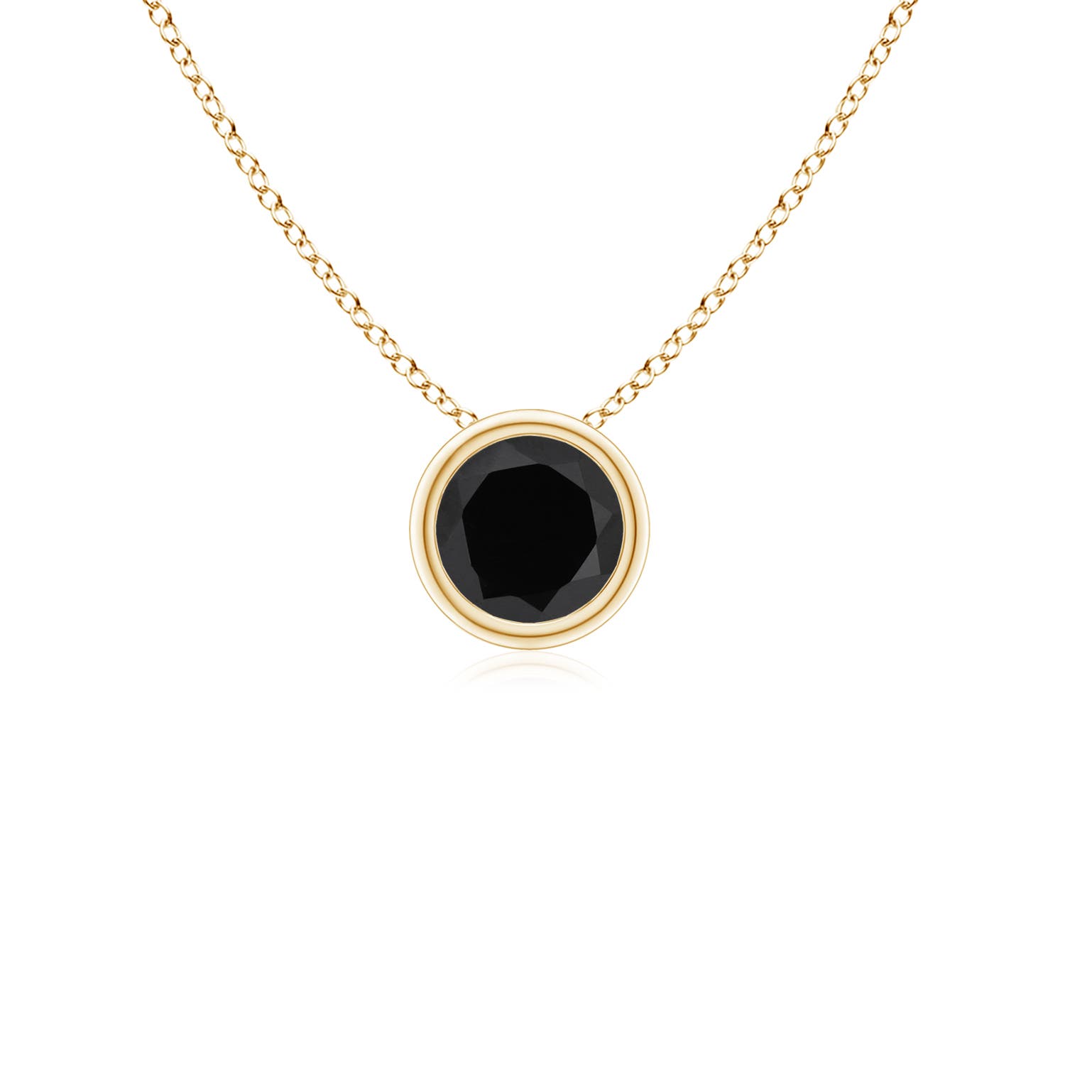 AAA - Black Onyx / 0.3 CT / 14 KT Yellow Gold