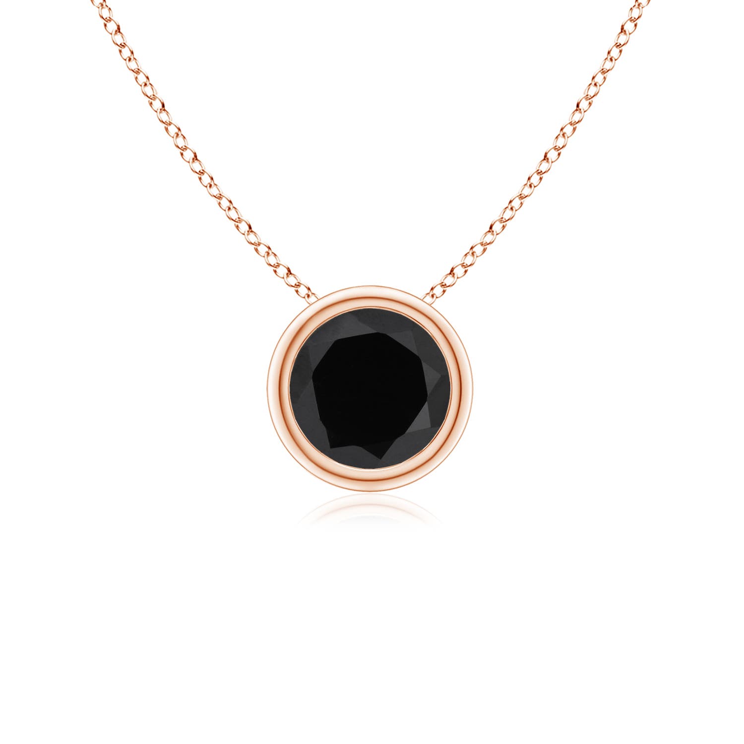 AAA - Black Onyx / 0.35 CT / 14 KT Rose Gold