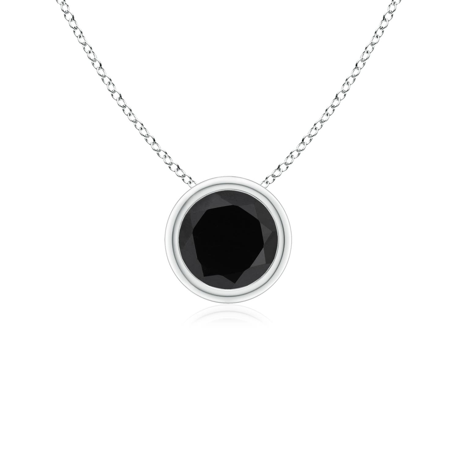 AAA - Black Onyx / 0.35 CT / 14 KT White Gold