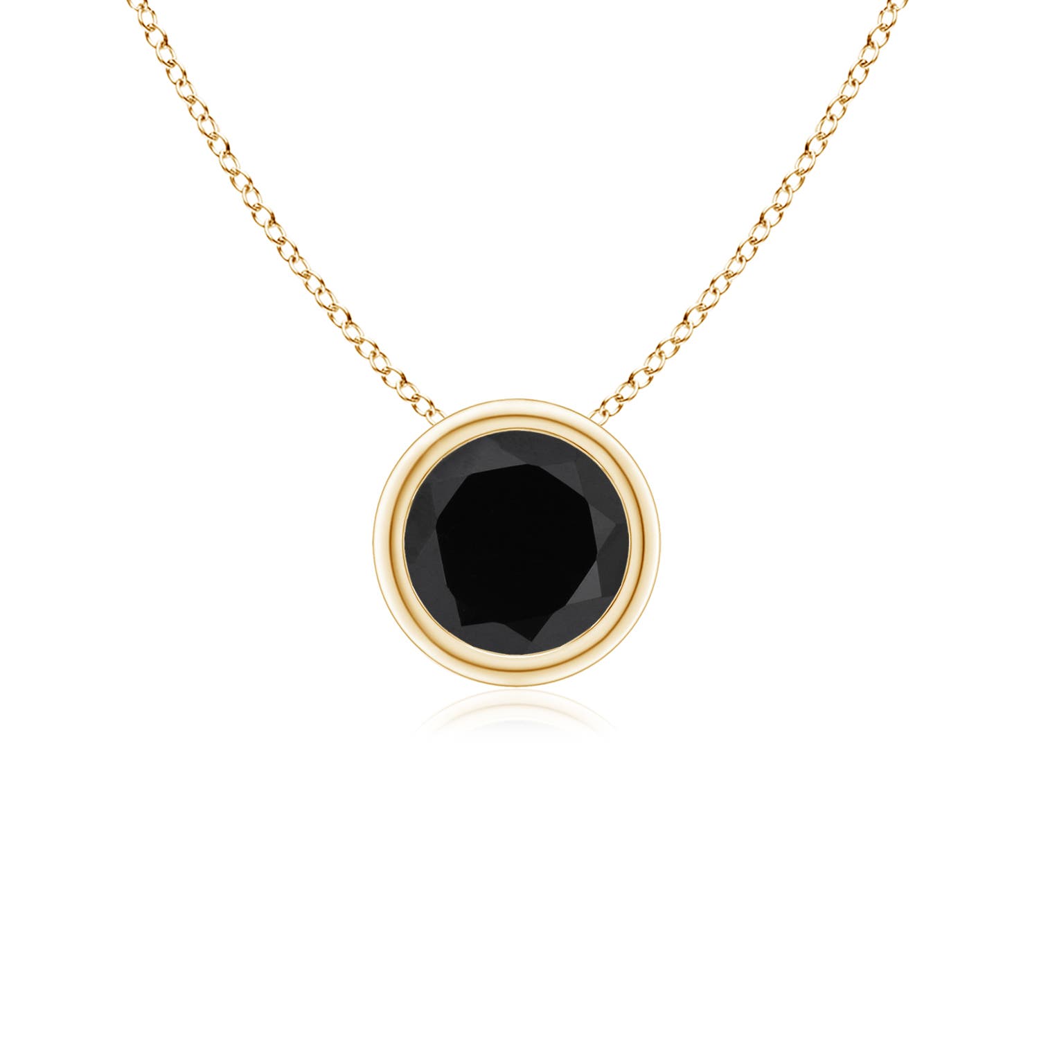 AAA - Black Onyx / 0.35 CT / 14 KT Yellow Gold