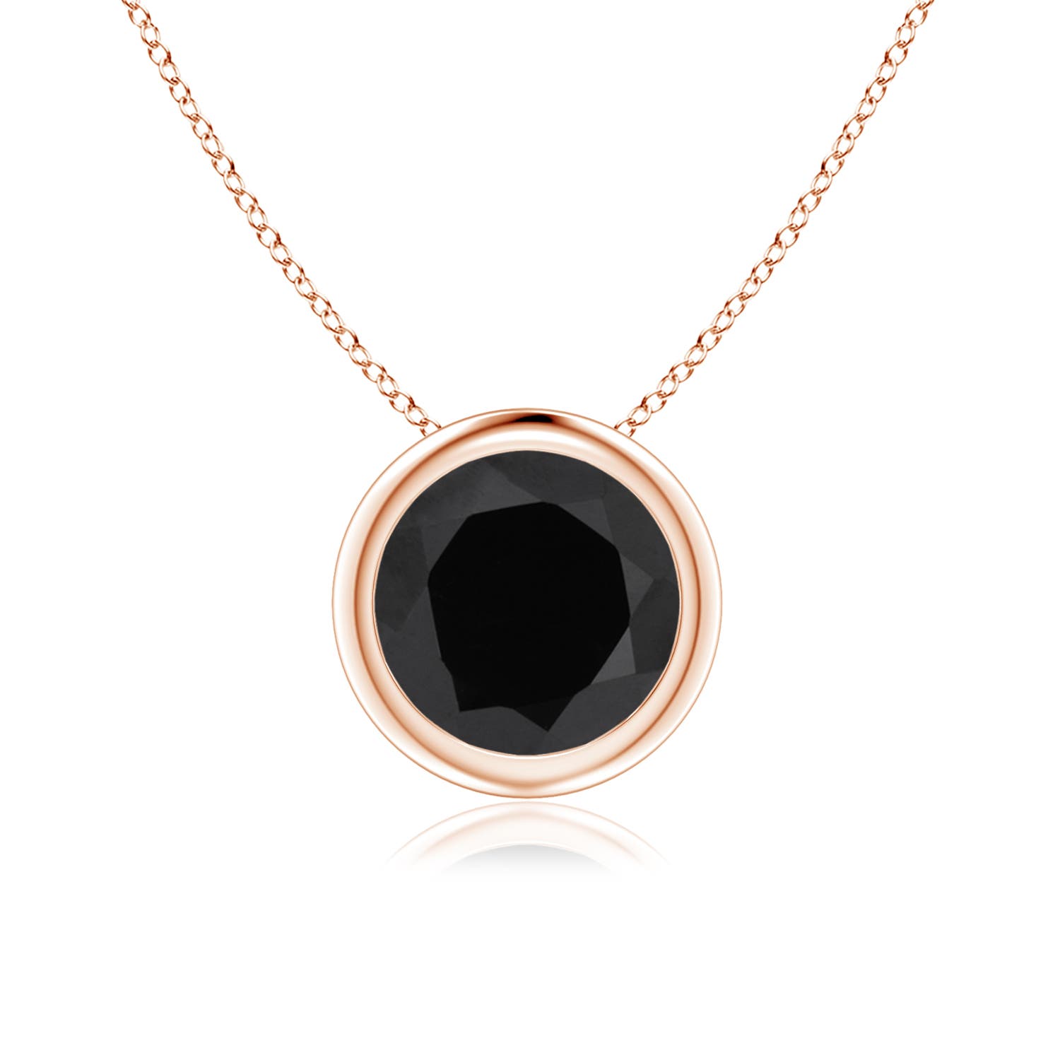 AAA - Black Onyx / 1 CT / 14 KT Rose Gold