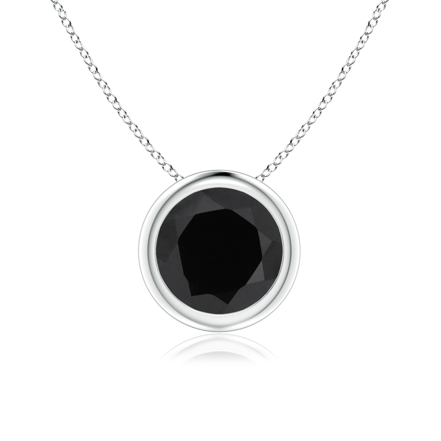 AAA - Black Onyx / 1 CT / 14 KT White Gold