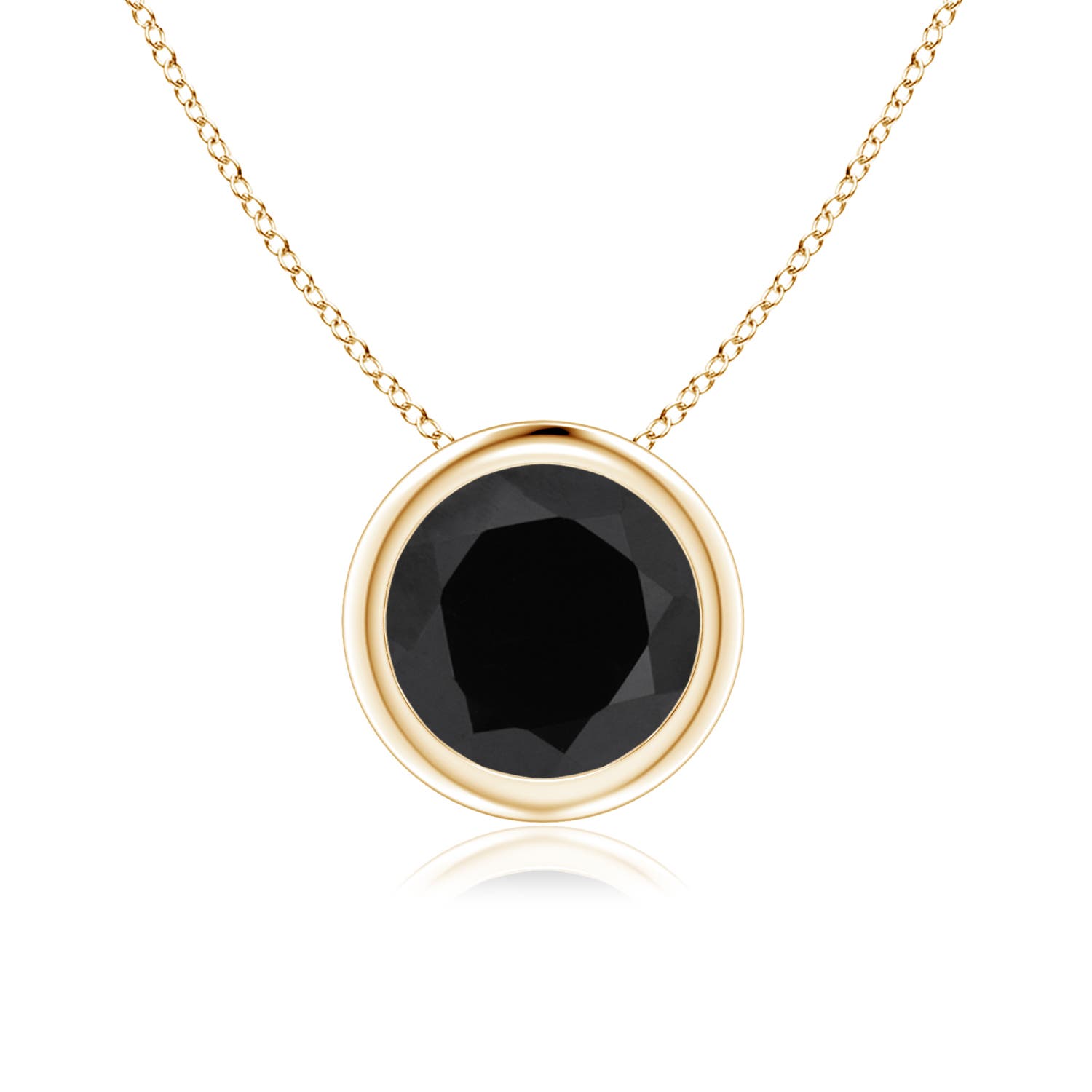 AAA - Black Onyx / 1 CT / 14 KT Yellow Gold