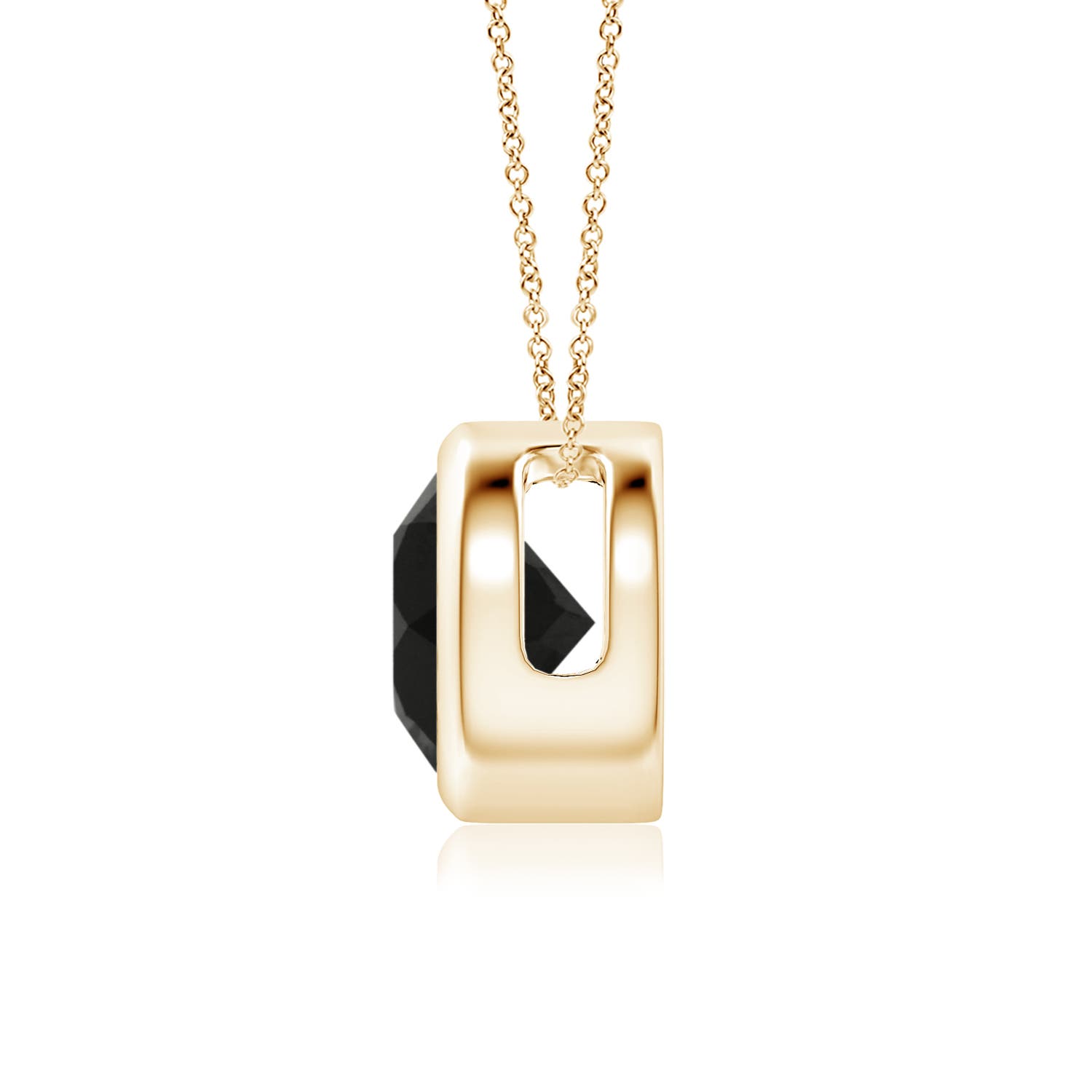 AAA - Black Onyx / 1 CT / 14 KT Yellow Gold