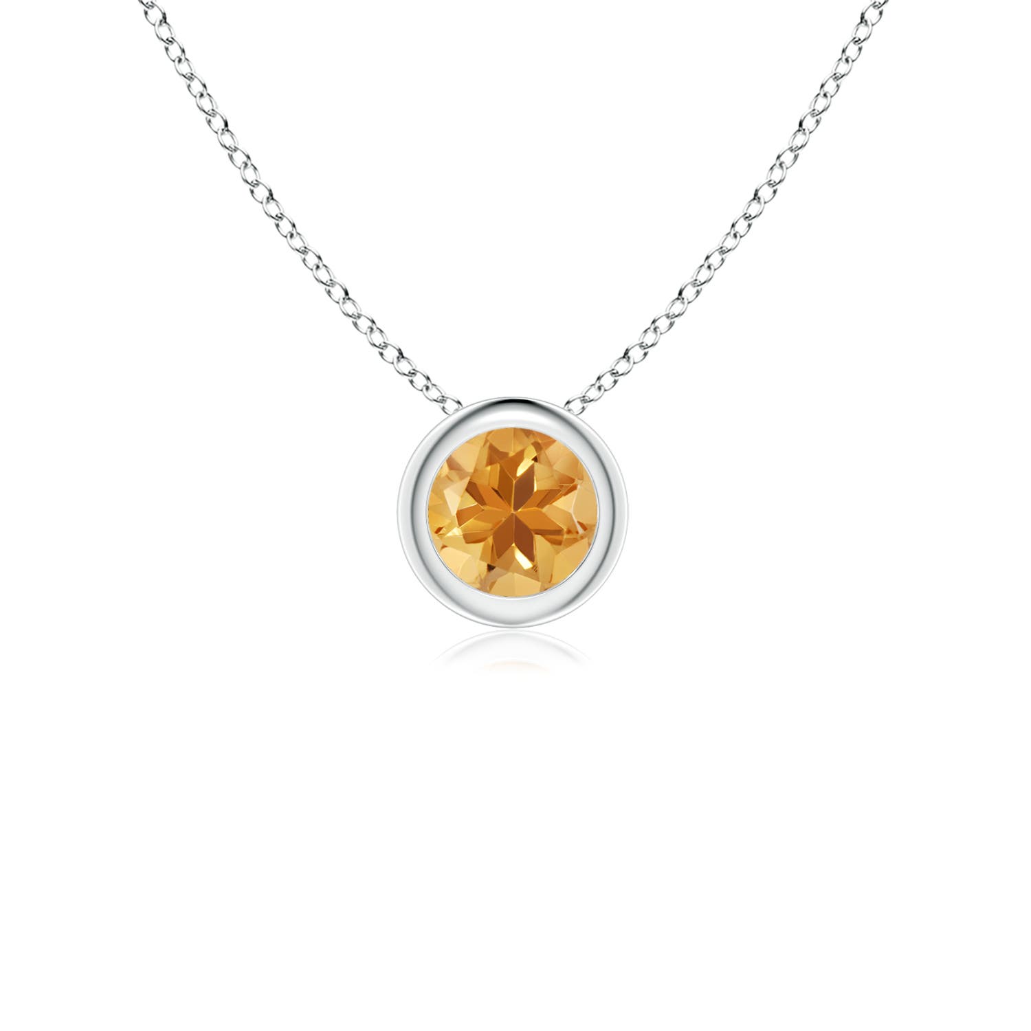 A - Citrine / 0.23 CT / 14 KT White Gold