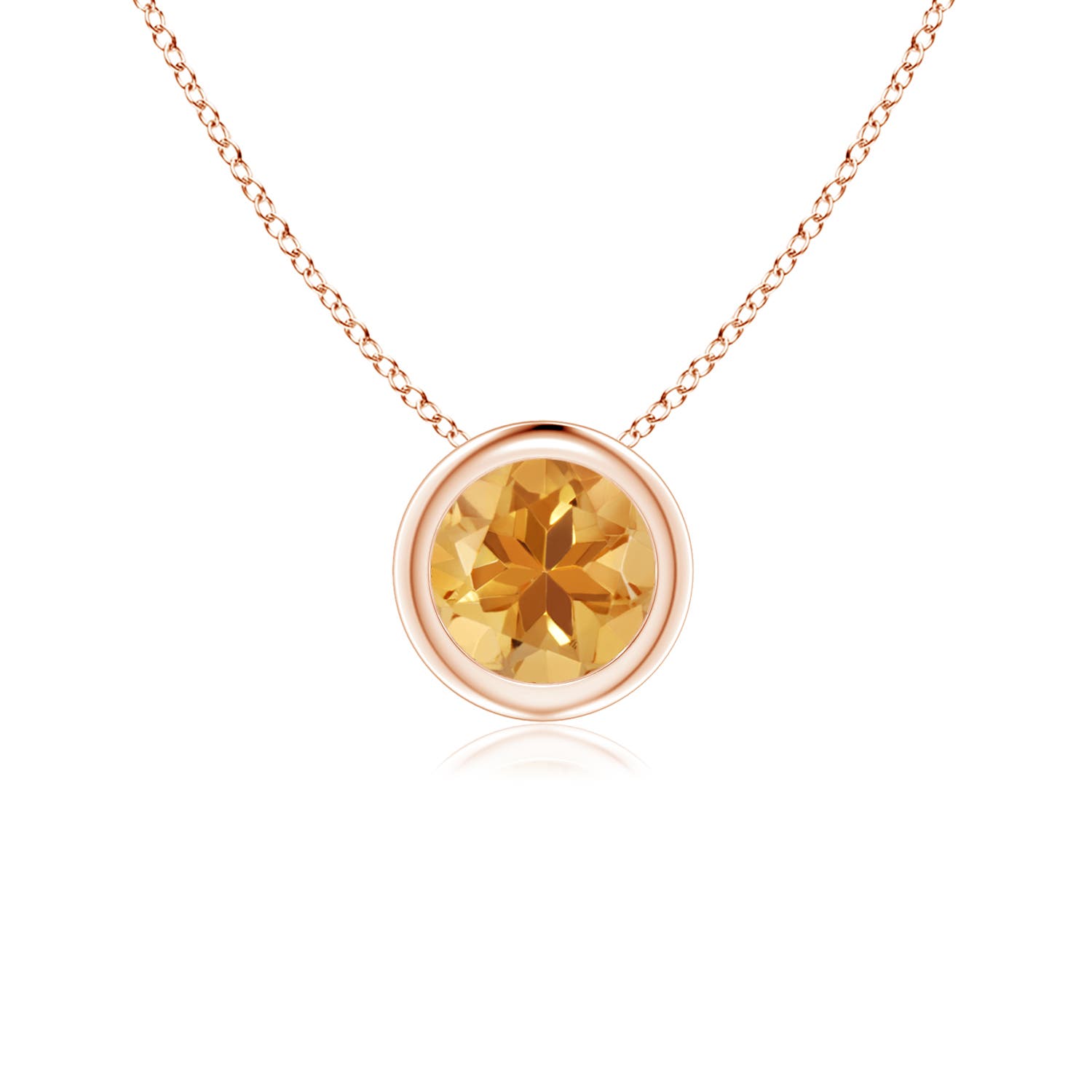 A - Citrine / 0.45 CT / 14 KT Rose Gold