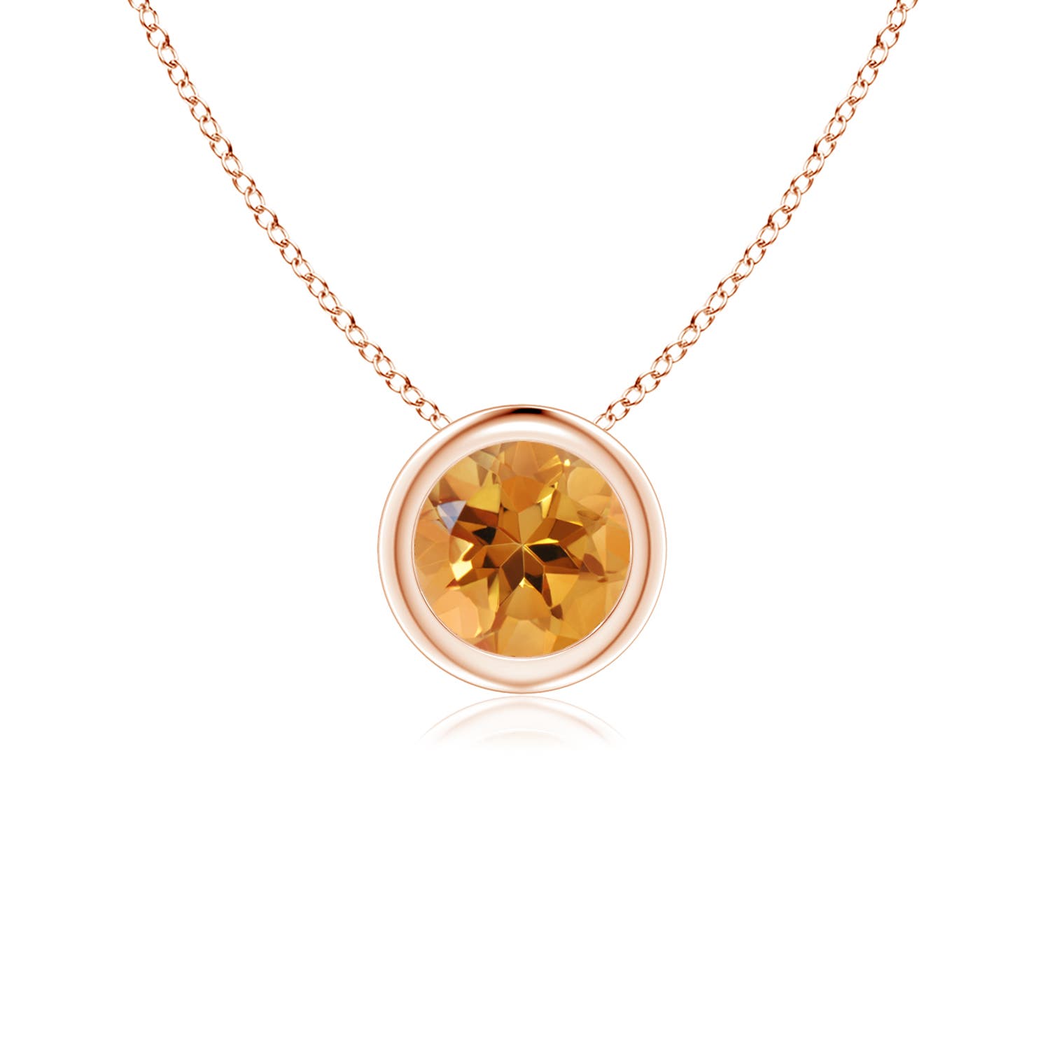 AA - Citrine / 0.45 CT / 14 KT Rose Gold