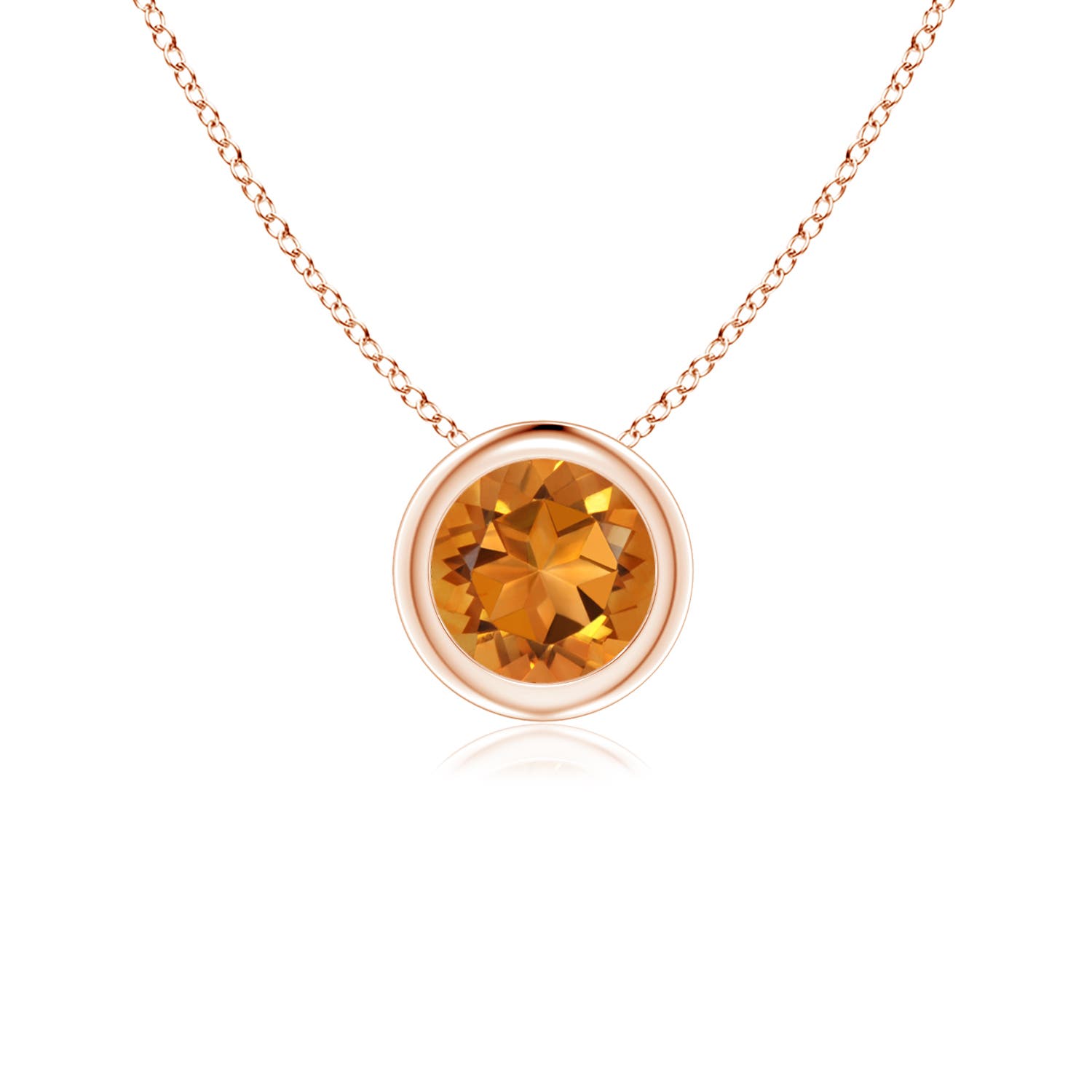 AAA - Citrine / 0.45 CT / 14 KT Rose Gold