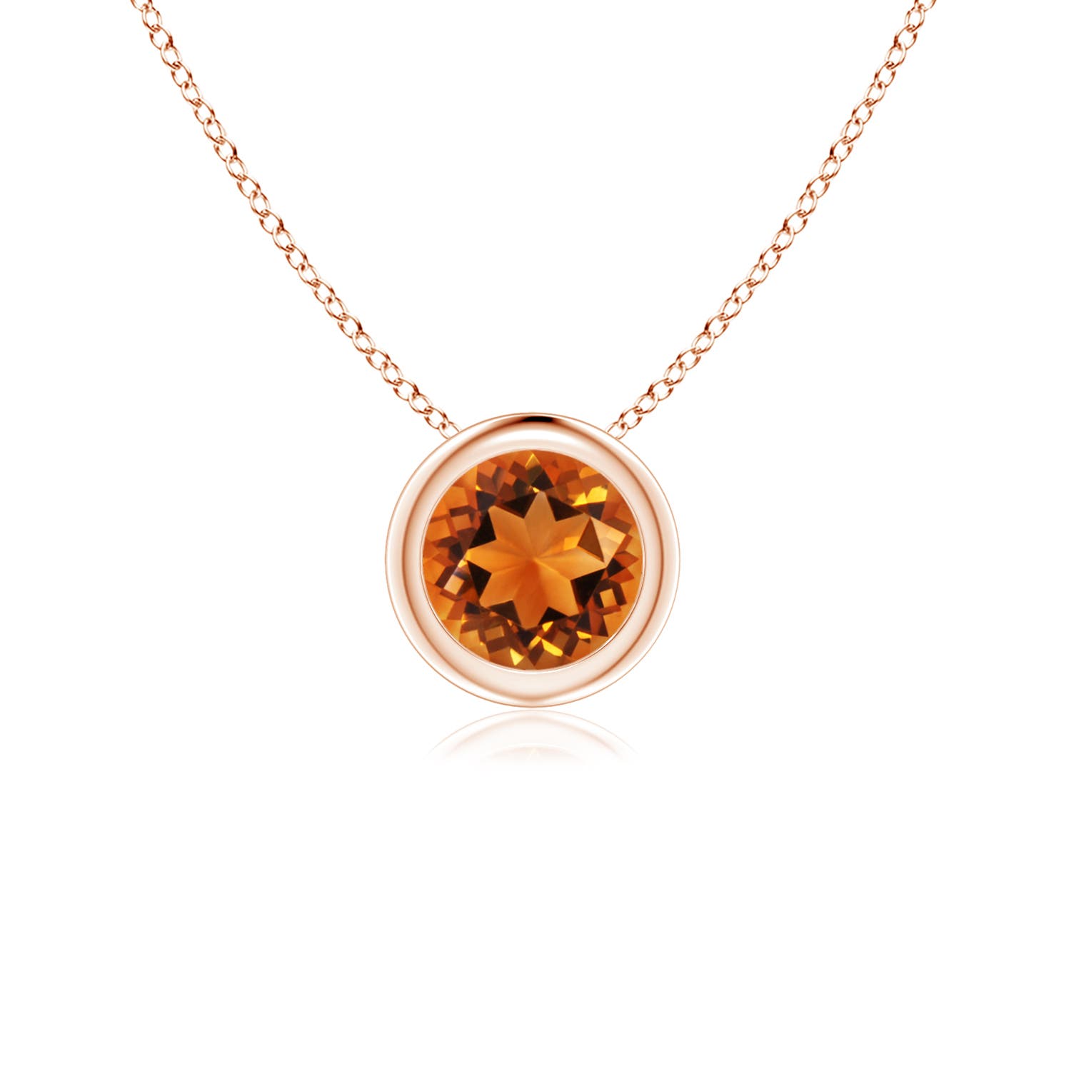 AAAA - Citrine / 0.45 CT / 14 KT Rose Gold