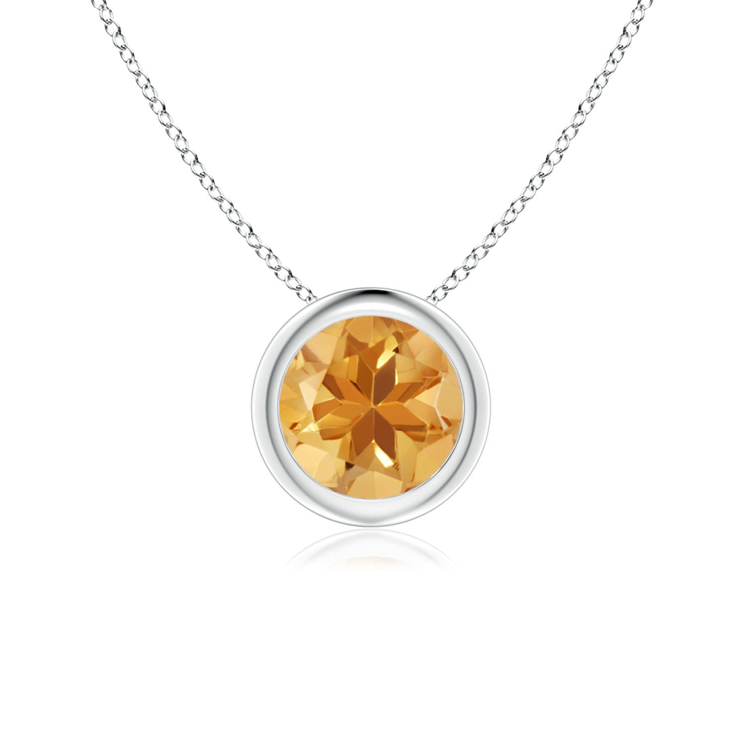 A - Citrine / 0.7 CT / 14 KT White Gold