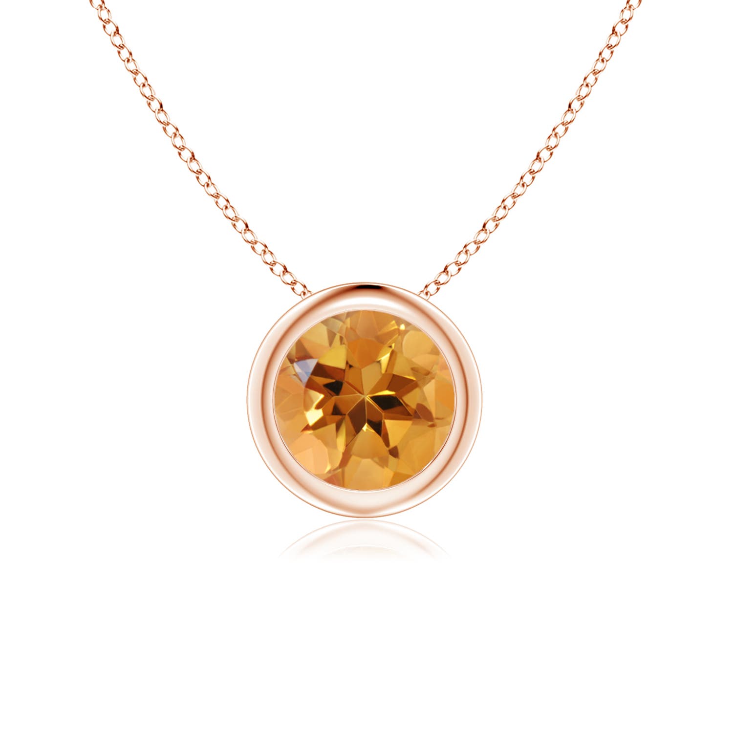 AA - Citrine / 0.7 CT / 14 KT Rose Gold