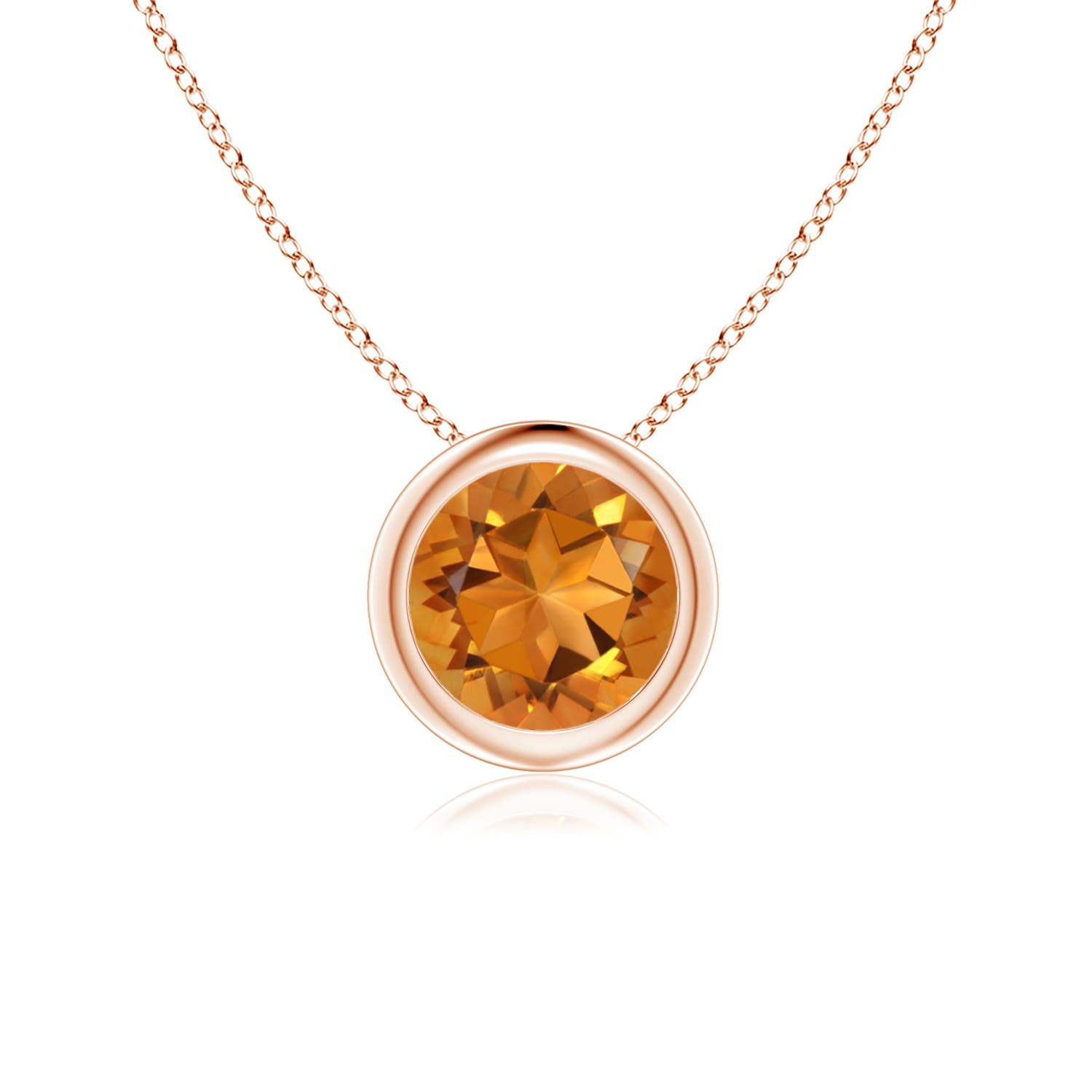 AAA - Citrine / 0.7 CT / 14 KT Rose Gold