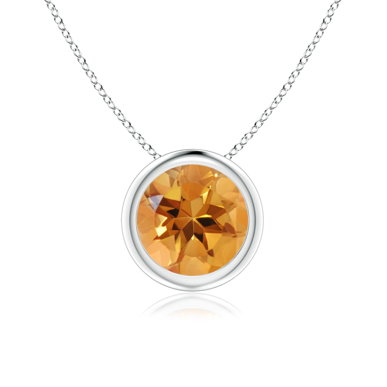 AA - Citrine / 1.25 CT / 14 KT White Gold