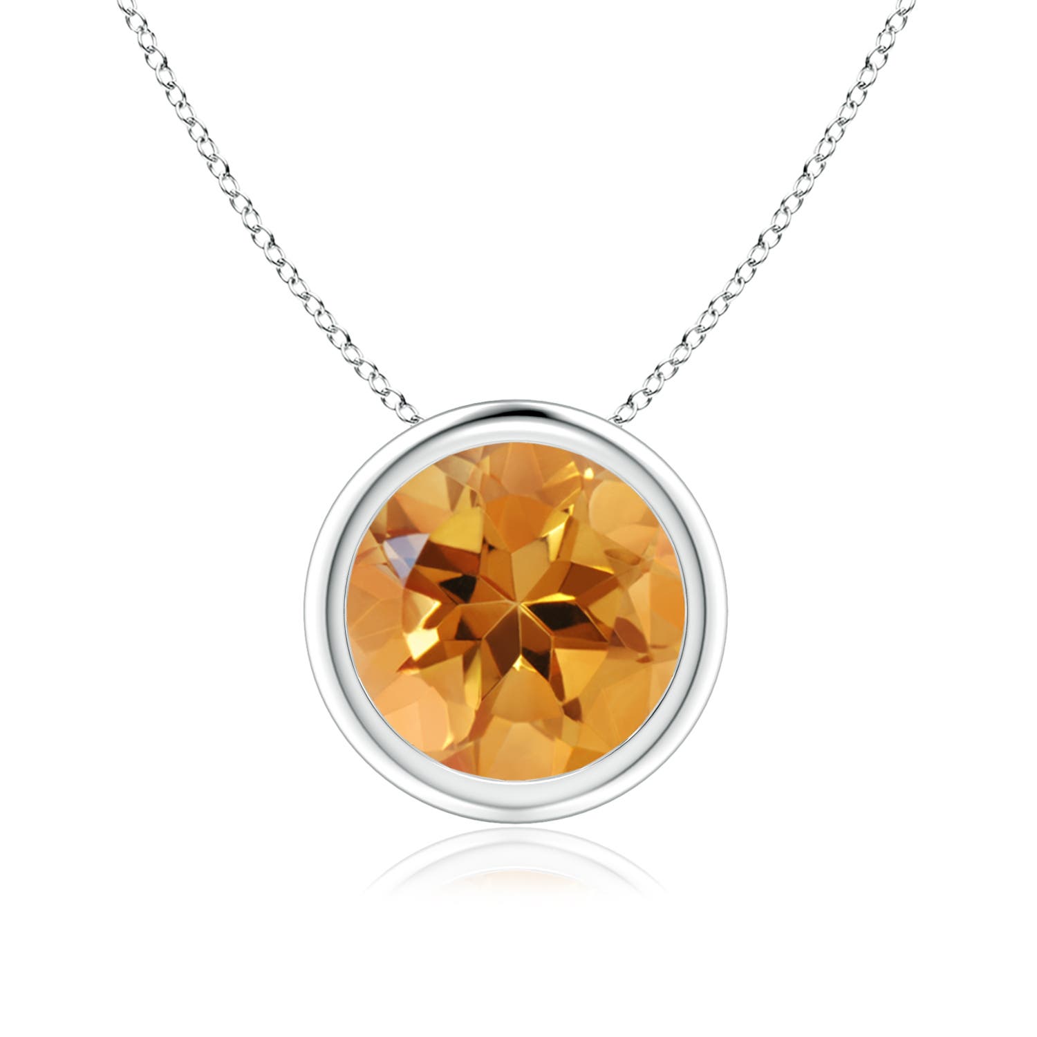 AA - Citrine / 1.7 CT / 14 KT White Gold