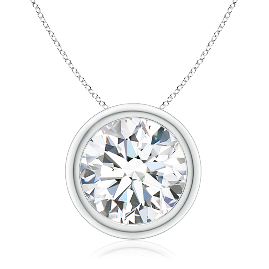 10.1mm GVS2 Bezel-Set Round Diamond Solitaire Pendant in P950 Platinum