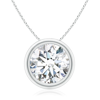 10.1mm GVS2 Bezel-Set Round Diamond Solitaire Pendant in P950 Platinum