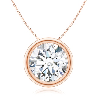 10.1mm GVS2 Bezel-Set Round Diamond Solitaire Pendant in Rose Gold