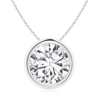 10.1mm HSI2 Bezel-Set Round Diamond Solitaire Pendant in P950 Platinum