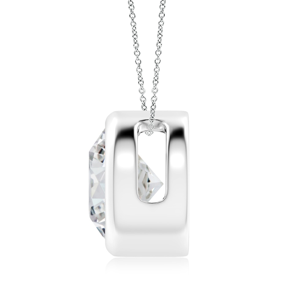 10.1mm HSI2 Bezel-Set Round Diamond Solitaire Pendant in White Gold side 199