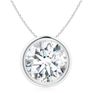 11.1mm GVS2 Bezel-Set Round Diamond Solitaire Pendant in P950 Platinum