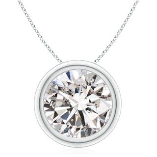 11.1mm IJI1I2 Bezel-Set Round Diamond Solitaire Pendant in P950 Platinum