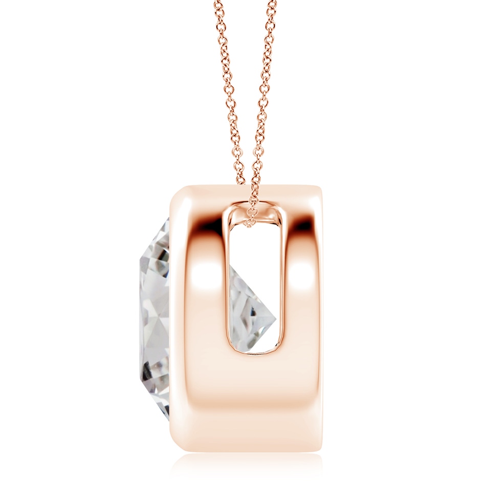 11.1mm IJI1I2 Bezel-Set Round Diamond Solitaire Pendant in Rose Gold side 199