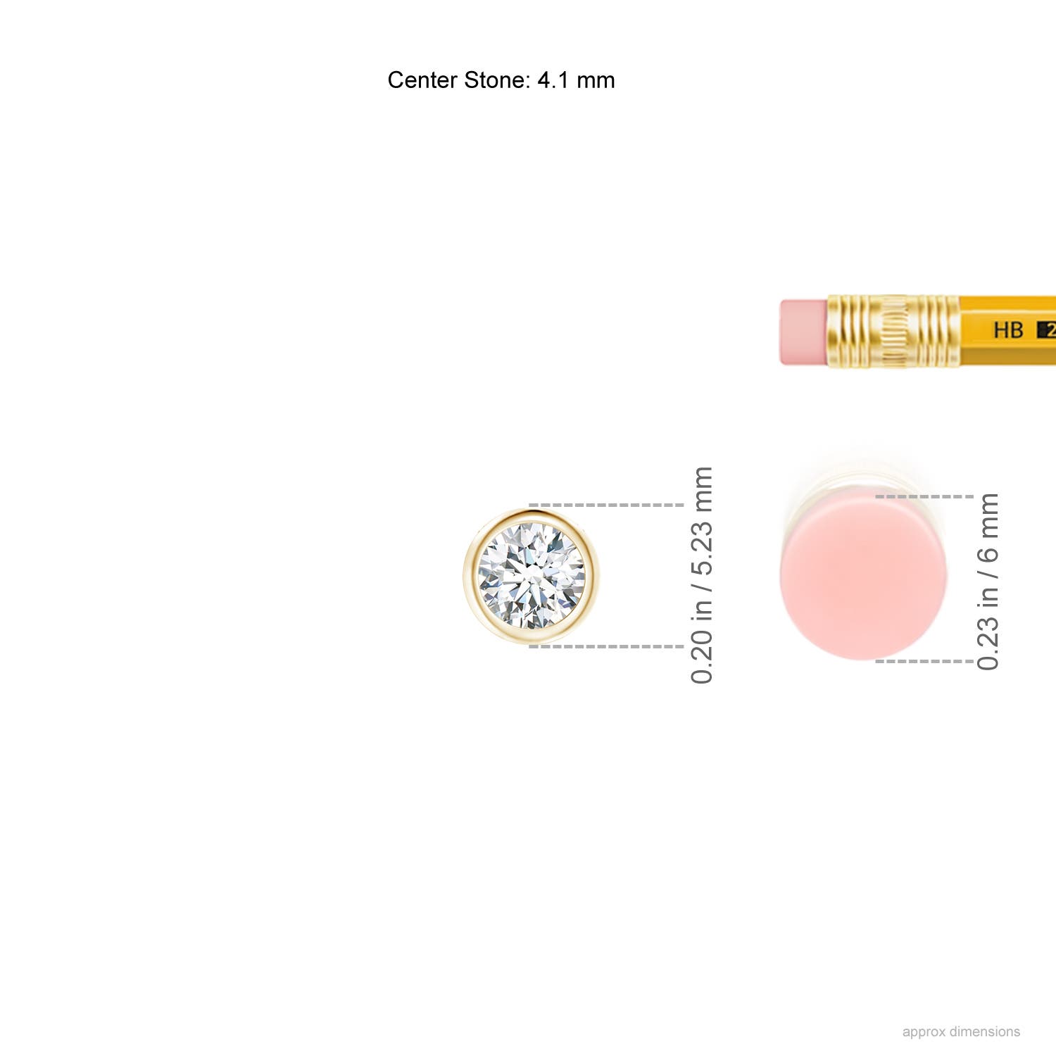 G, VS2 / 0.25 CT / 14 KT Yellow Gold