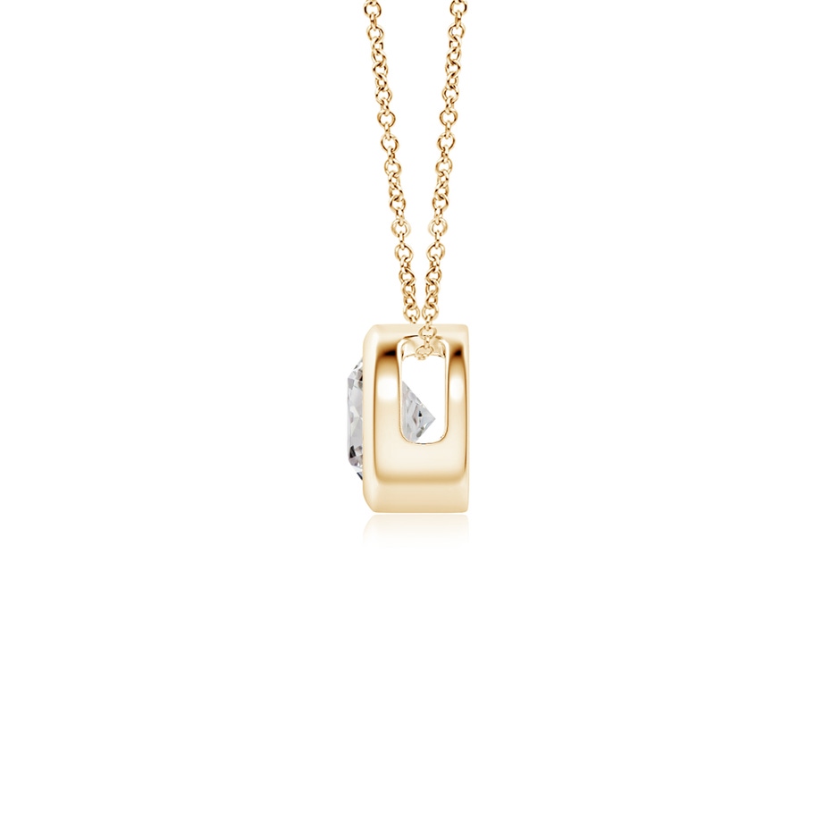 4.1mm IJI1I2 Bezel-Set Round Diamond Solitaire Pendant in 18K Yellow Gold side 199