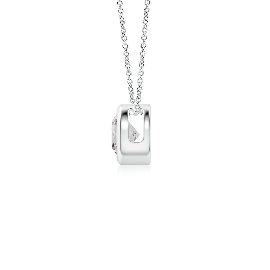 4.1mm IJI1I2 Bezel-Set Round Diamond Solitaire Pendant in White Gold side 199