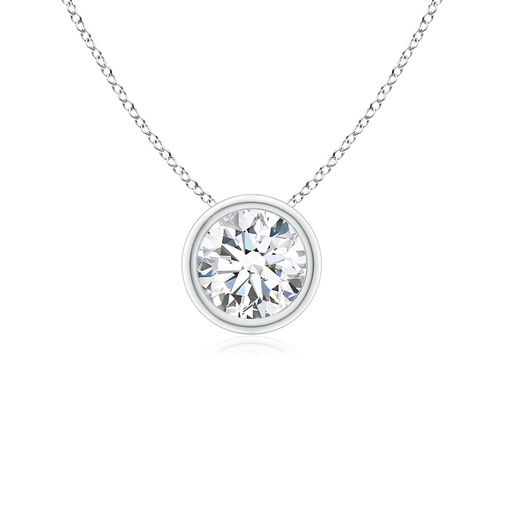 5.1mm GVS2 Bezel-Set Round Diamond Solitaire Pendant in P950 Platinum