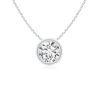 5.1mm HSI2 Bezel-Set Round Diamond Solitaire Pendant in P950 Platinum