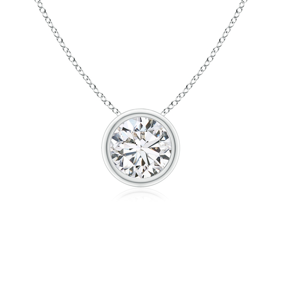 5.1mm HSI2 Bezel-Set Round Diamond Solitaire Pendant in P950 Platinum 