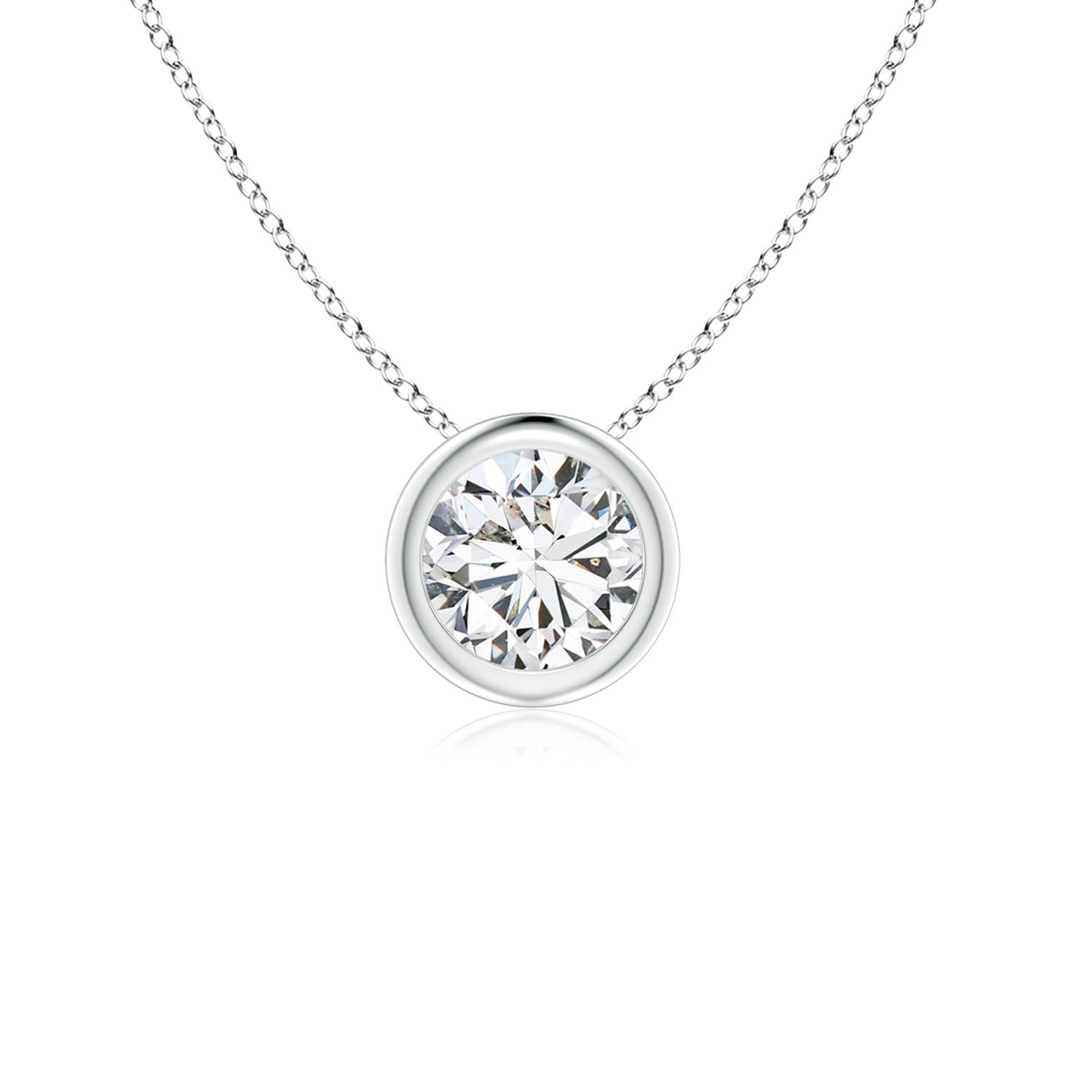 Diamond Pendant Necklace For Women | 3 Carat IGI Certified Cushion Shape  Lab Grown Diamond | Classic Bezel Lab Diamond Pendant Necklace In 14K White  Gold | FG-VS1-VS2 Quality | Friendly Diamonds - Walmart.com