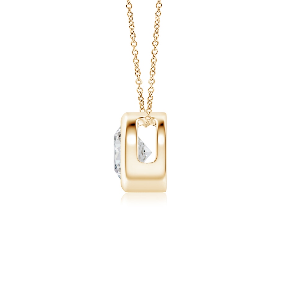5.1mm HSI2 Bezel-Set Round Diamond Solitaire Pendant in Yellow Gold side 199