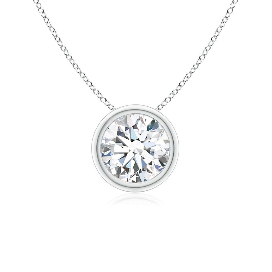 5.9mm GVS2 Bezel-Set Round Diamond Solitaire Pendant in P950 Platinum 