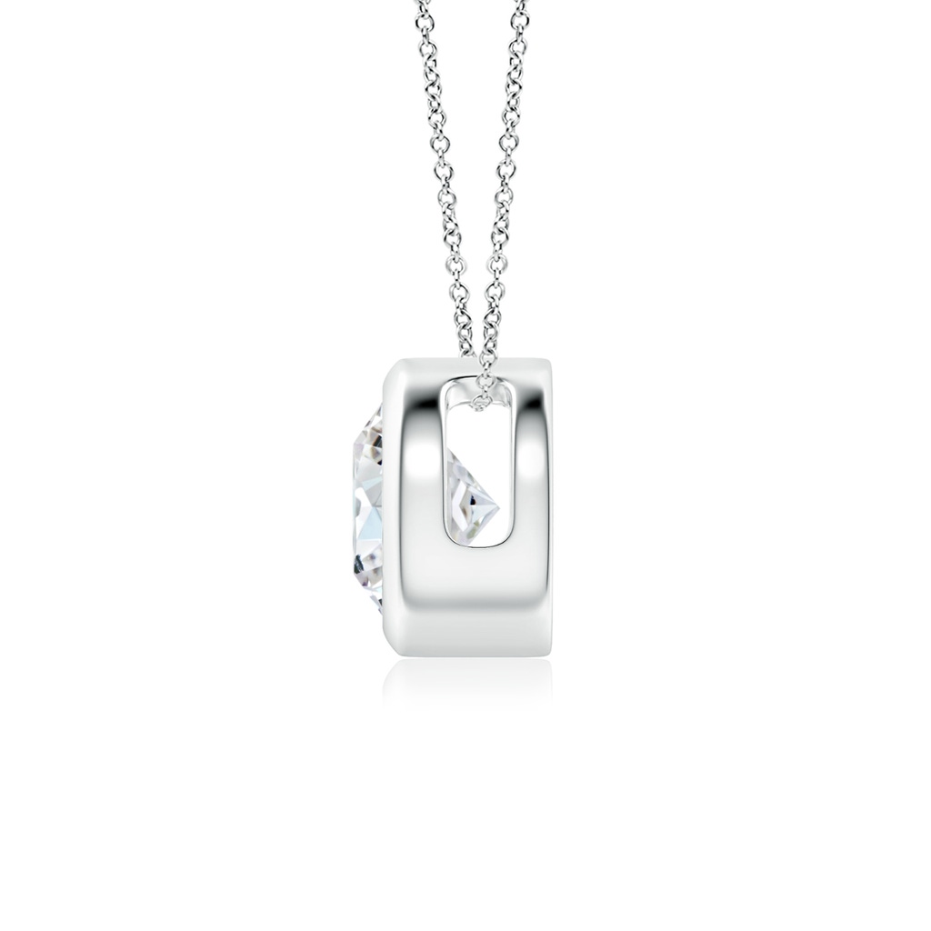 5.9mm GVS2 Bezel-Set Round Diamond Solitaire Pendant in P950 Platinum - side 199