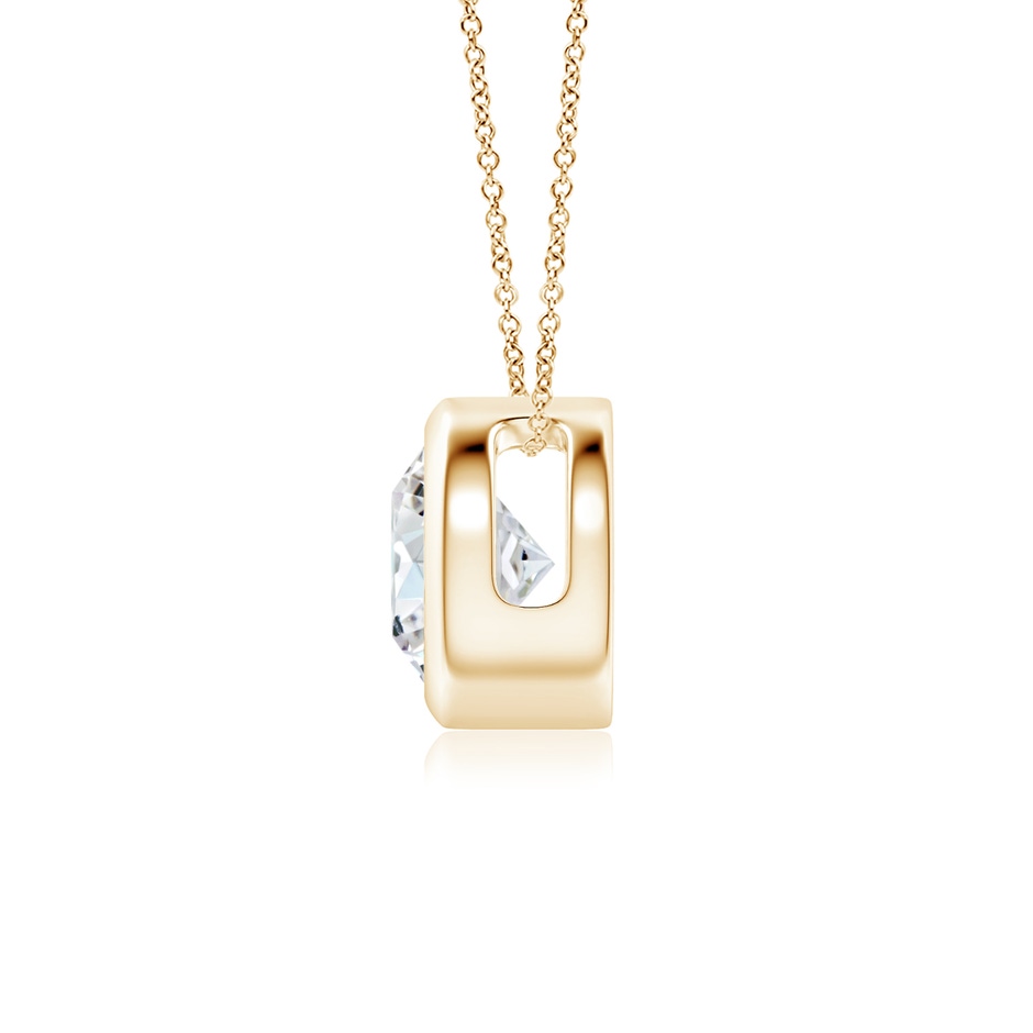 5.9mm GVS2 Bezel-Set Round Diamond Solitaire Pendant in Yellow Gold side 199