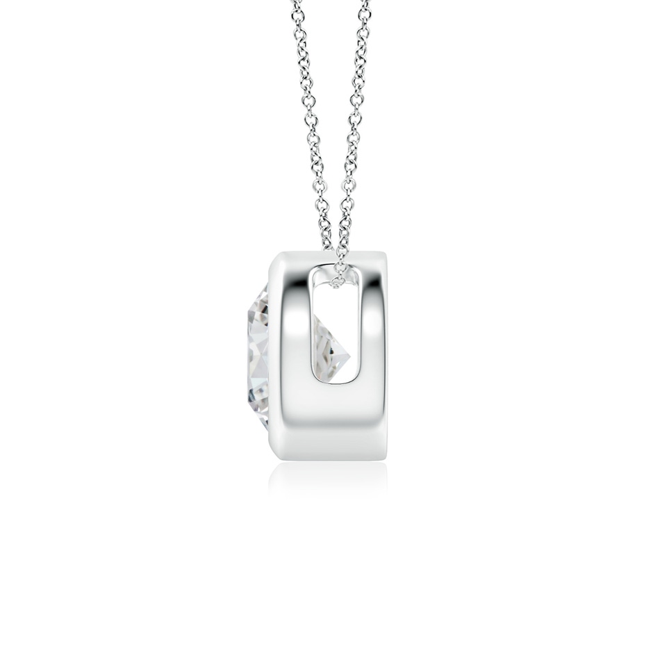 5.9mm HSI2 Bezel-Set Round Diamond Solitaire Pendant in White Gold side 199