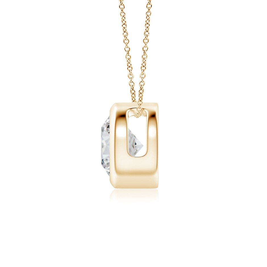 5.9mm HSI2 Bezel-Set Round Diamond Solitaire Pendant in Yellow Gold side 199