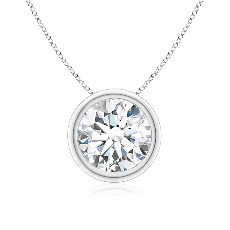 8.1mm GVS2 Bezel-Set Round Diamond Solitaire Pendant in P950 Platinum 