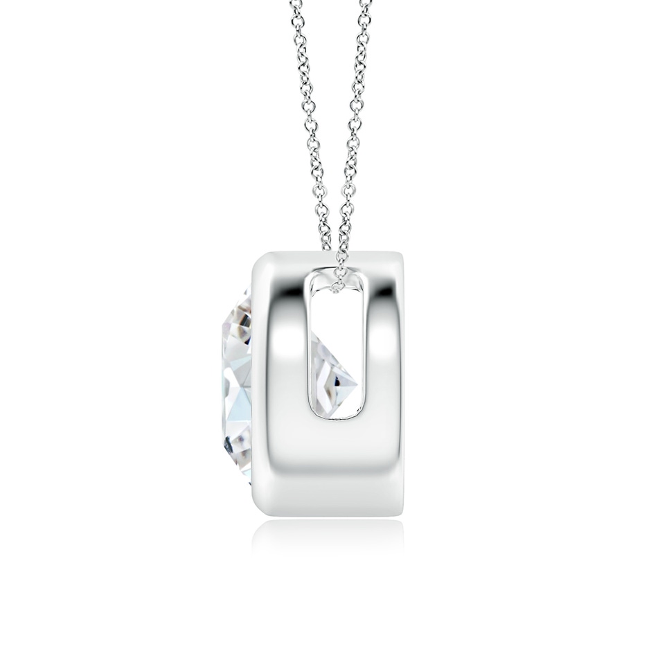 8.1mm GVS2 Bezel-Set Round Diamond Solitaire Pendant in P950 Platinum side 199