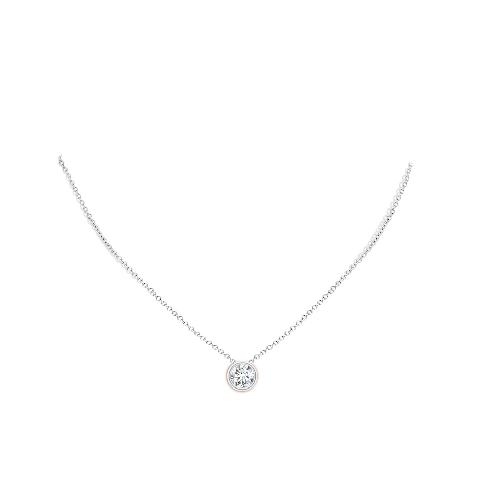 8.1mm GVS2 Bezel-Set Round Diamond Solitaire Pendant in P950 Platinum pen